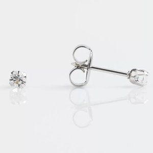 Studex Stainless Steel 3MM April Crystal Ear Piercing Earrings